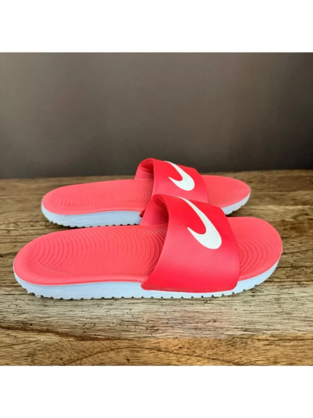 Nike Red Youth Slides